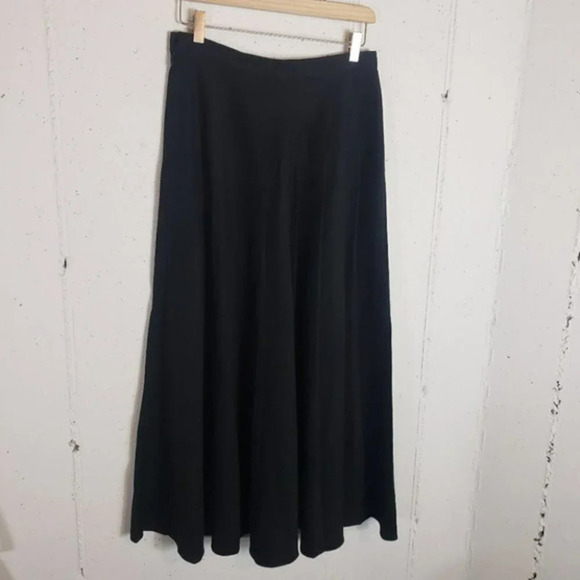 Bonnie & Norma Vintage 10P black long pleated skirt Made in USA Classic Office - Picture 1 of 5